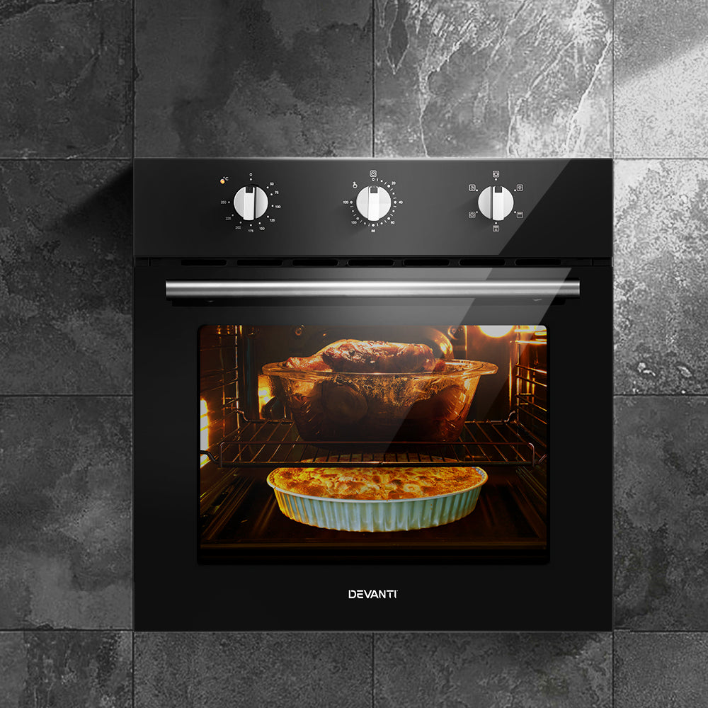 Devanti 60cm Electric Wall Oven Stainless Steel