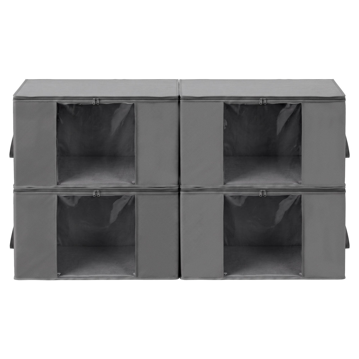 Artiss Blanket Storage Bags Box X4 Clothes Quilt Container 84L Organiser Grey