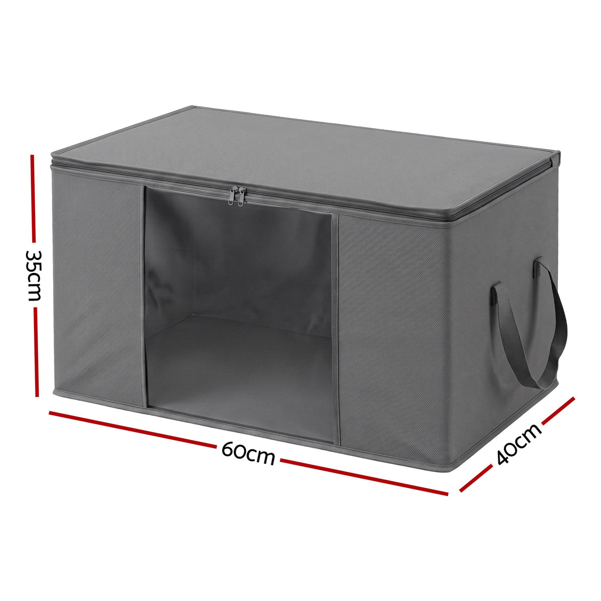 Artiss Blanket Storage Bags Box X8 Clothes Quilt Container 84L Organiser Grey