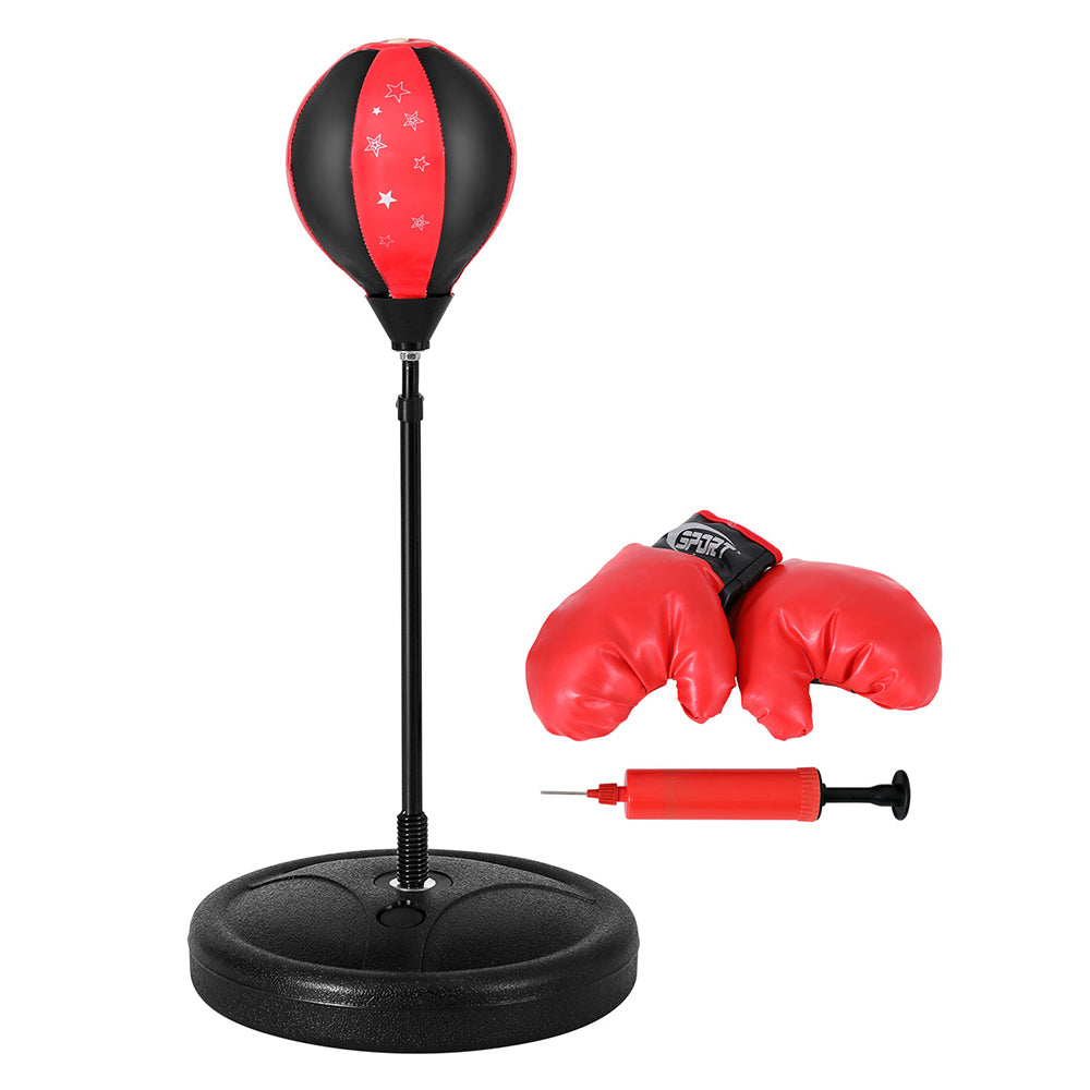 Everfit Kids Boxing Bag Stand Set Adjustable Height Gloves Pump
