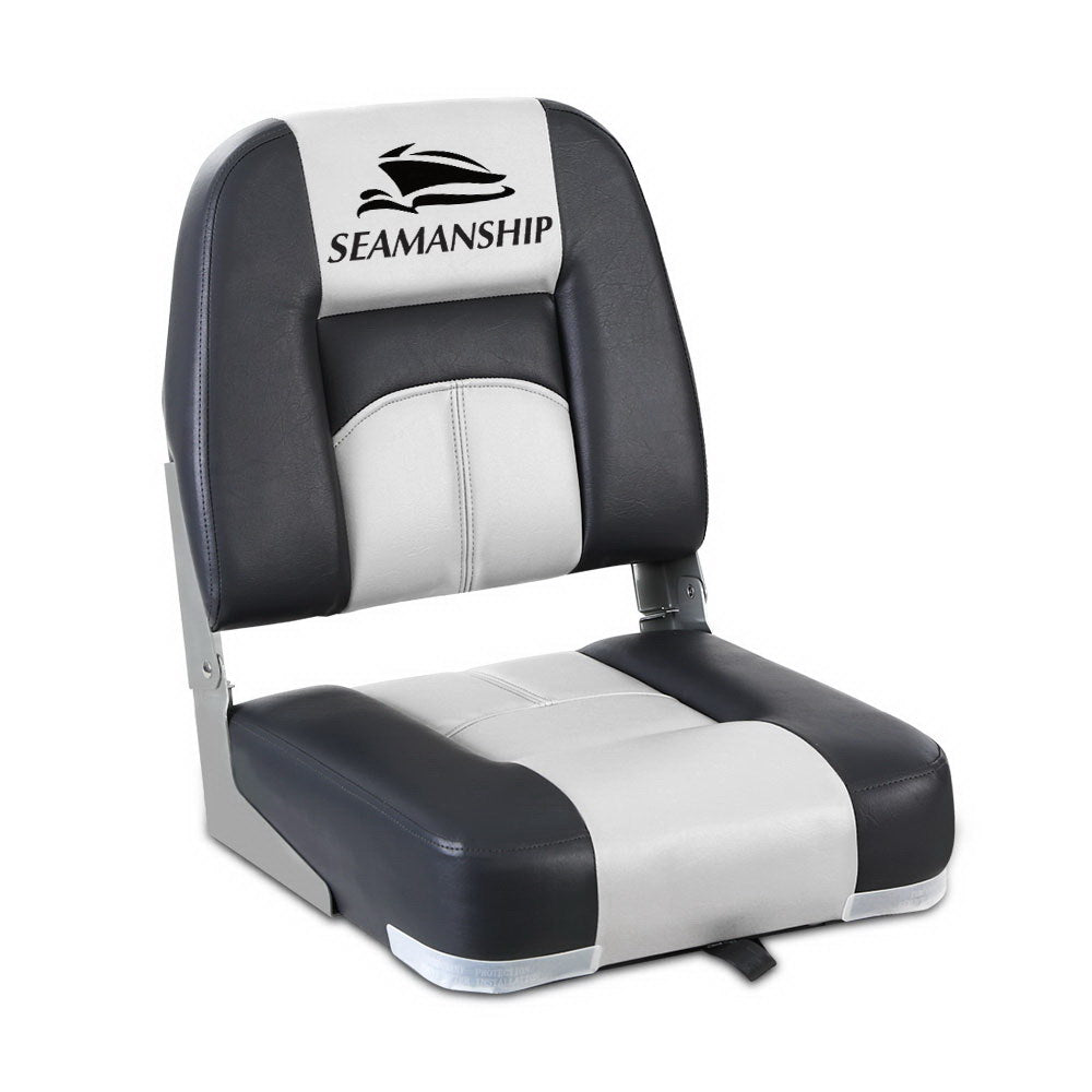 Seamanship 2X Folding Boat Seats Swivel Marine Seat Grey
