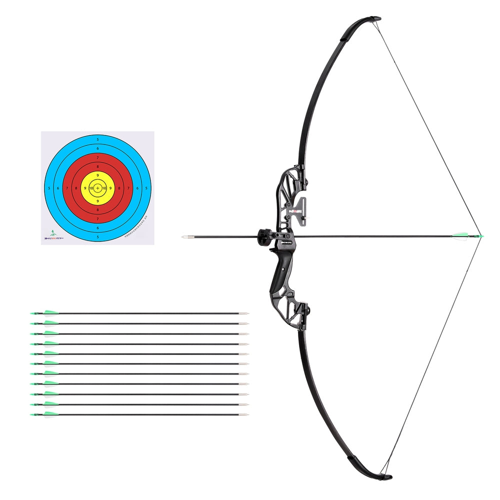 Everfit 55lbs Recurve Takedown Bow Set Beginner Archery Green