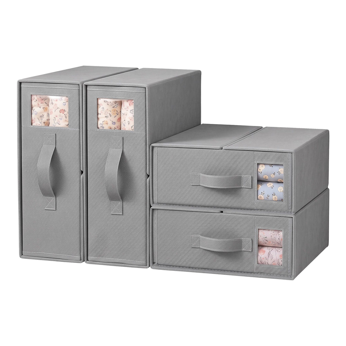 Artiss Bed Sheet Organiser Box Set 4 Piece King Size Grey
