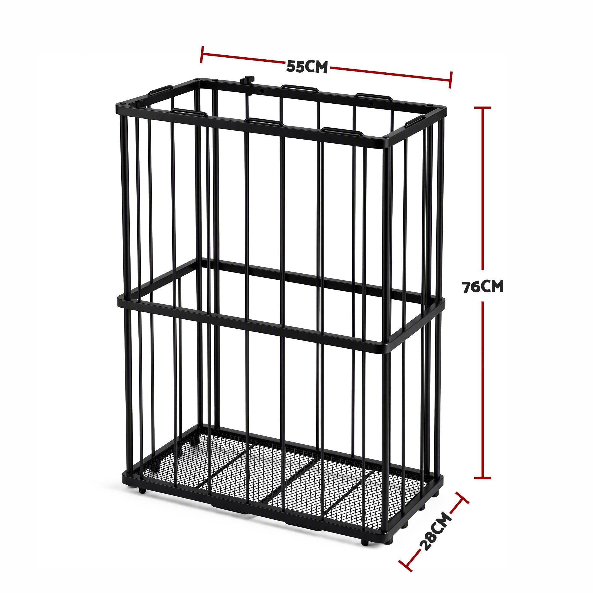 Everfit Ball Storage Rack Elastic Rope Ball Rack Wall Mounted & Floor Organizer