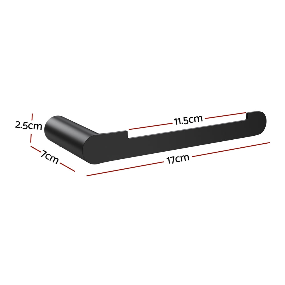 Cefito Black Stainless Steel Toilet Paper Holder Anti-Drop Design