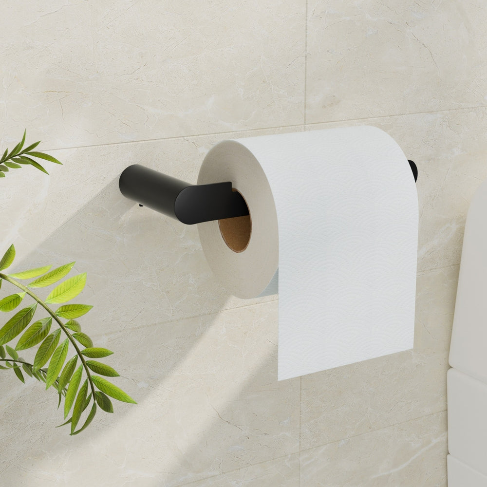 Cefito Black Stainless Steel Toilet Paper Holder Anti-Drop Design