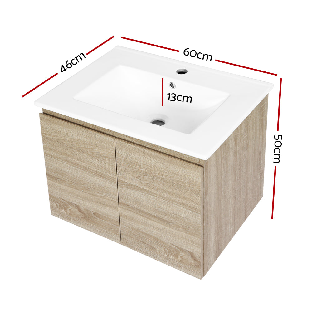 Cashell 600mm Vanity Unit with Basin Oak