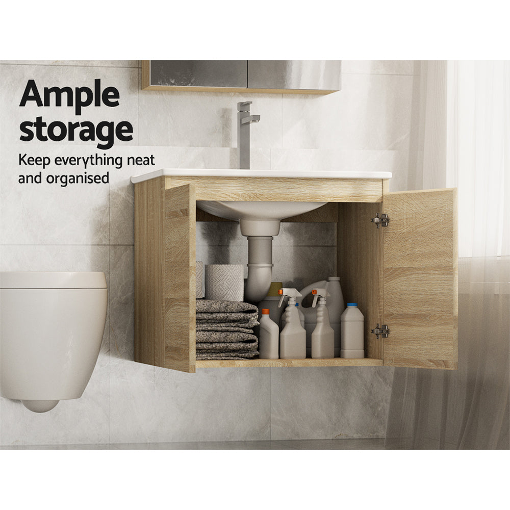 Cashell 600mm Vanity Unit with Basin Oak