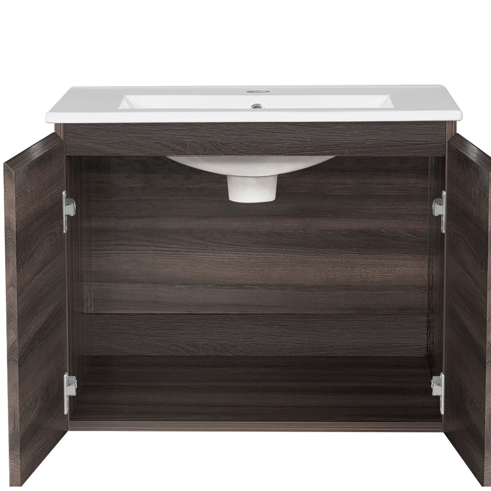 Cashell 600mm Vanity Unit with Basin Walnut
