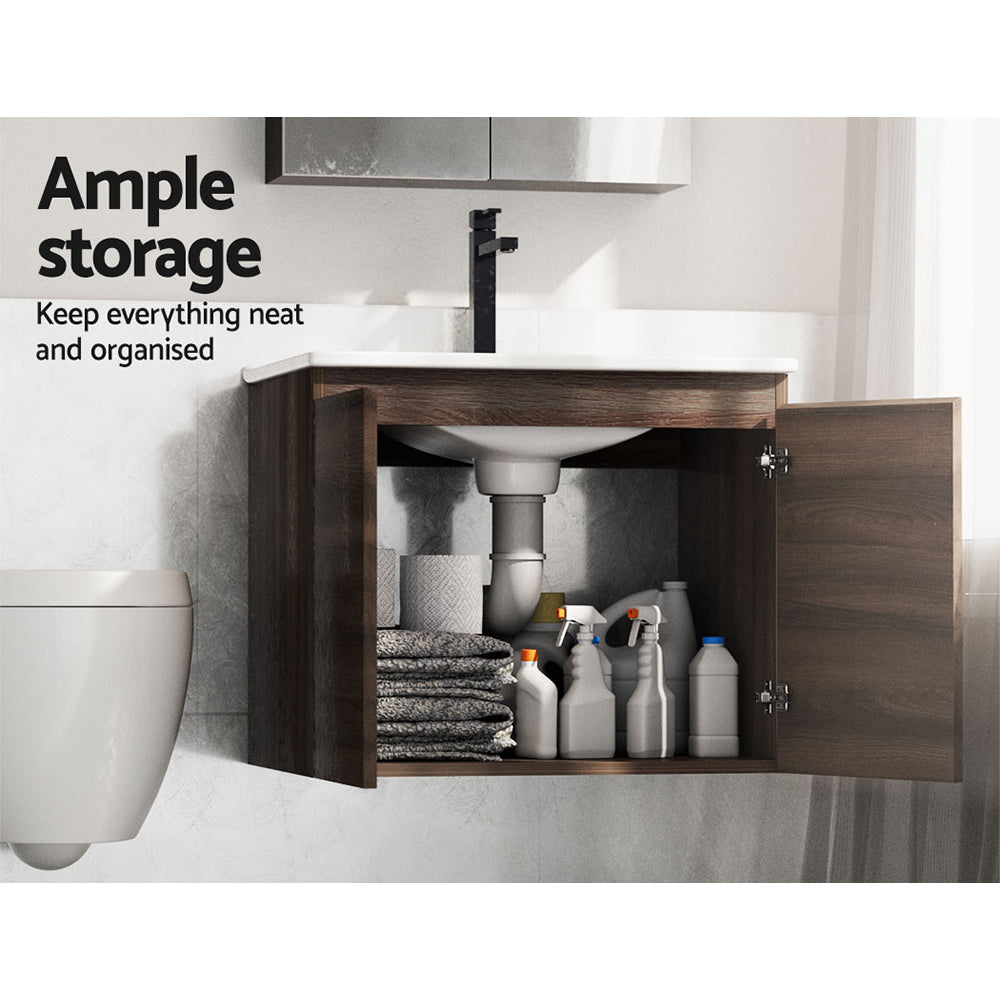 Cashell 600mm Vanity Unit with Basin Walnut