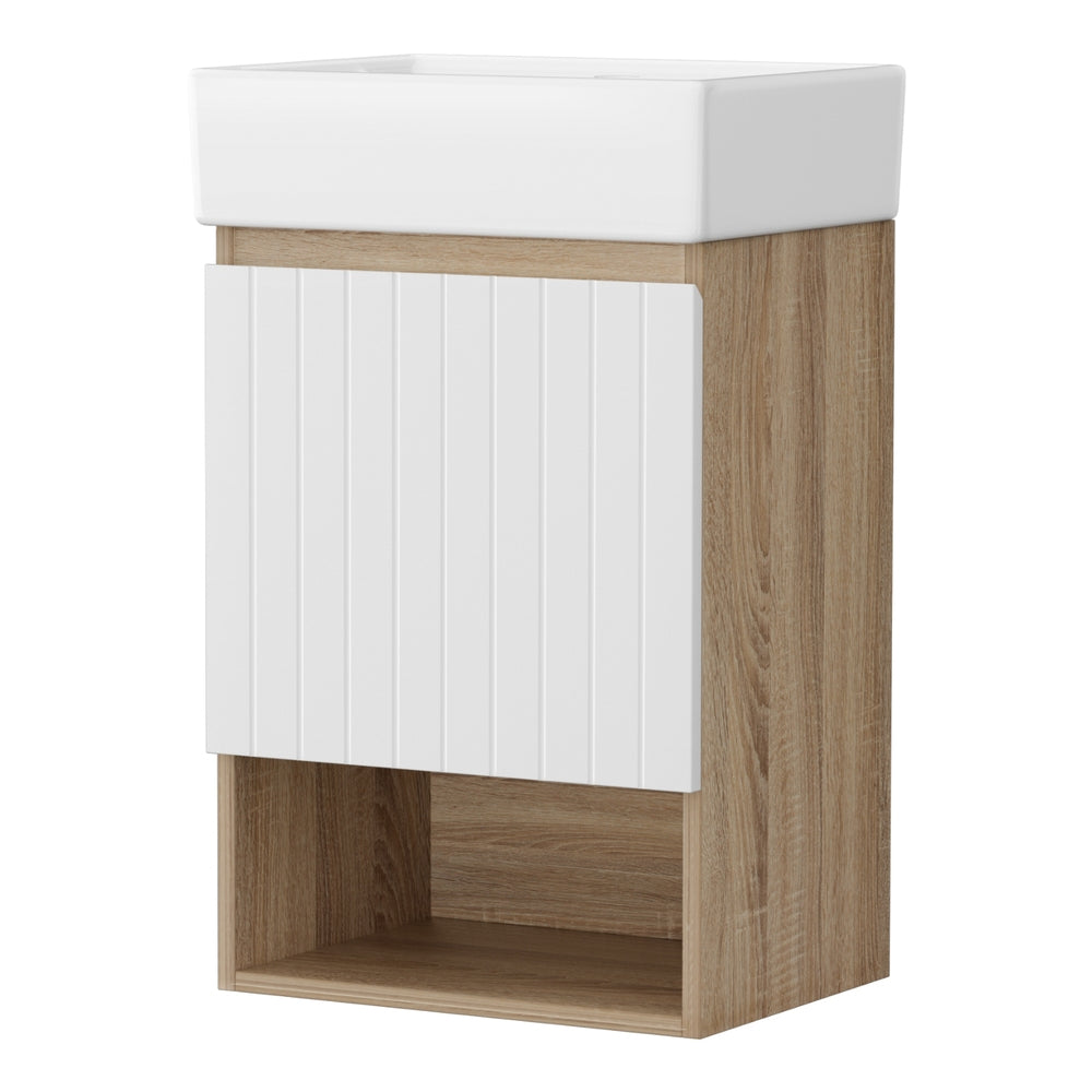 Cefito Wall Hung Bathroom Vanity Unit 445mm Basin Cabinet White