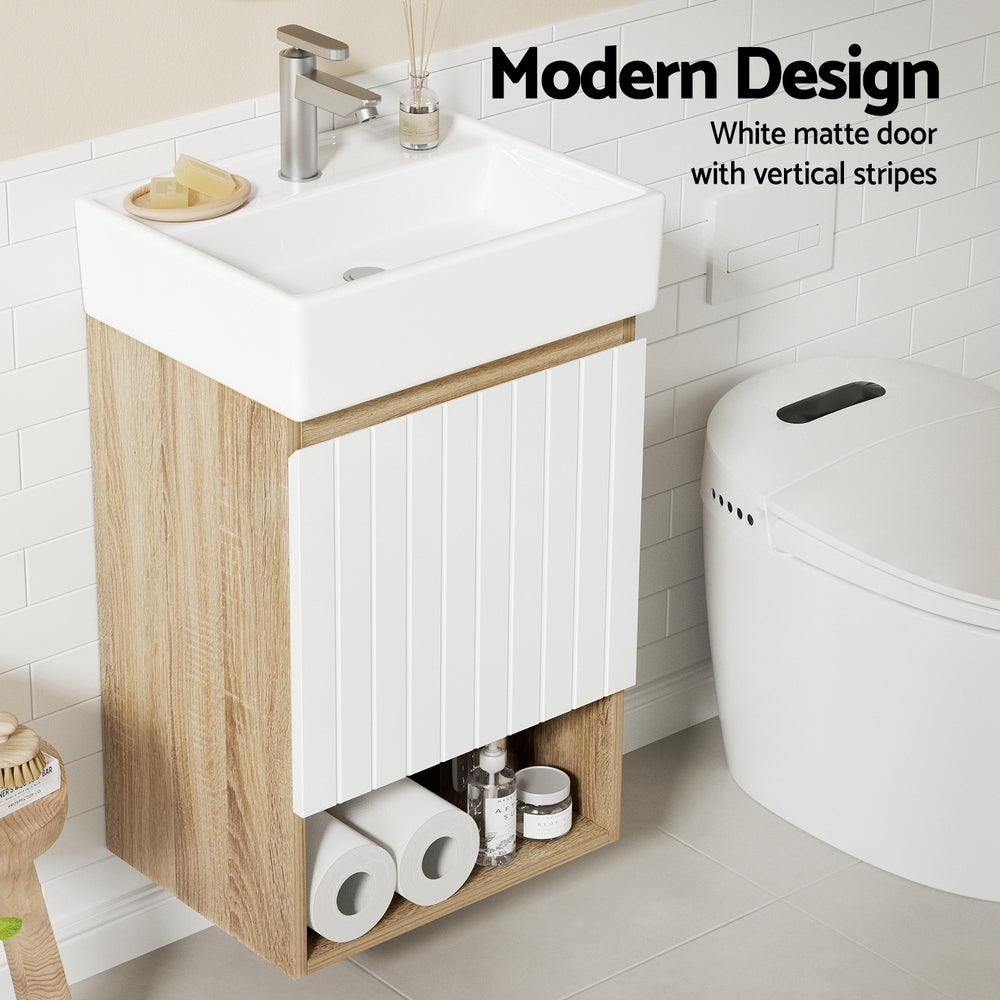 Cefito 445mm Wall Hung Bathroom Vanity White