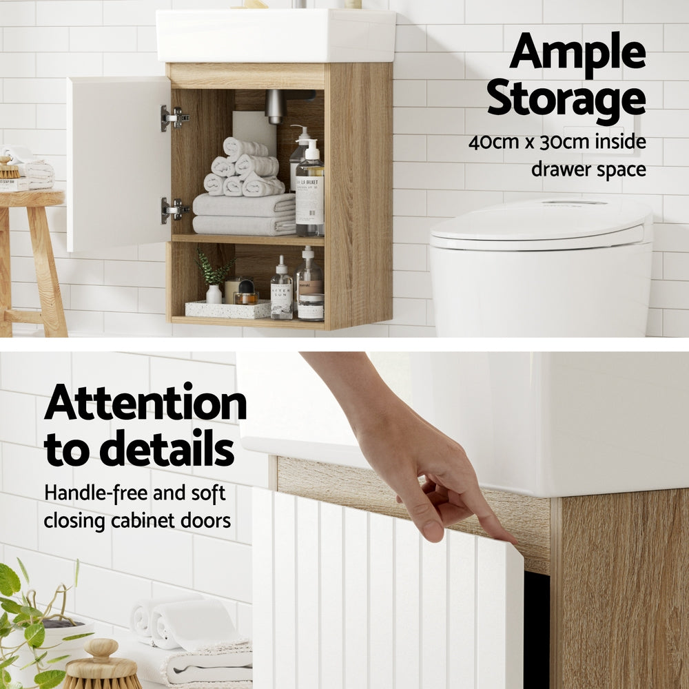 Cefito 445mm Wall Hung Bathroom Vanity White