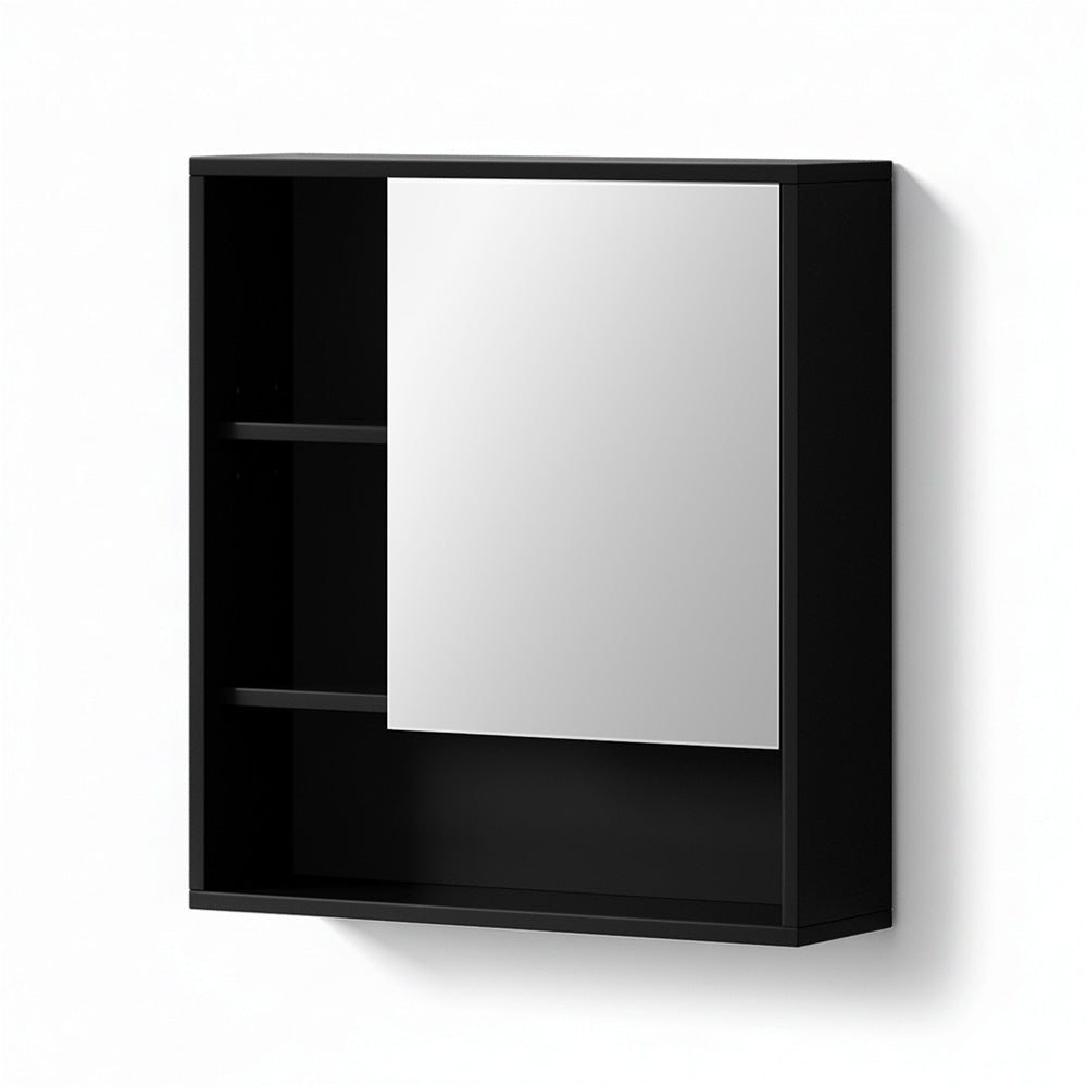 Cefito Bathroom Mirror Cabinet 560mm Wall Mounted Black