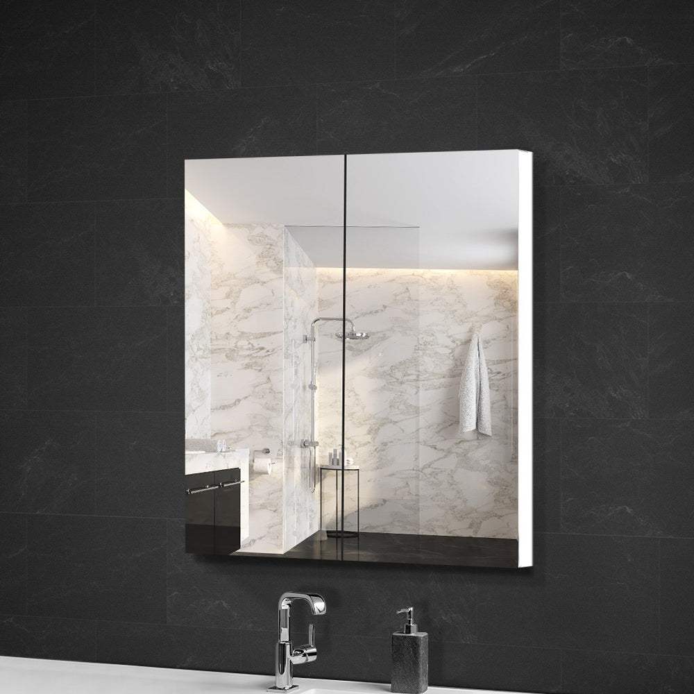 Cefito 600x720mm Bathroom Mirror Cabinet White
