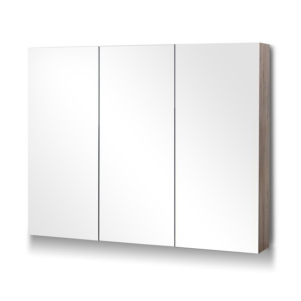 Cefito 900x720mm Oak Bathroom Mirror Cabinet