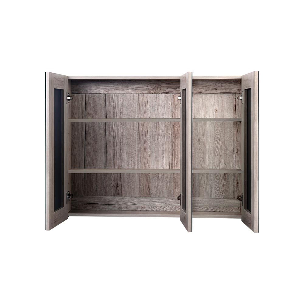 Cefito 900x720mm Oak Bathroom Mirror Cabinet