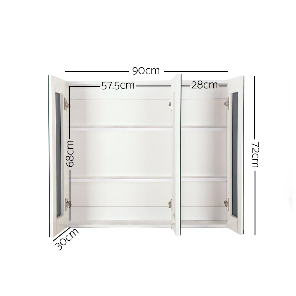 Cefito Bathroom Vanity Mirror Cabinet Storage White