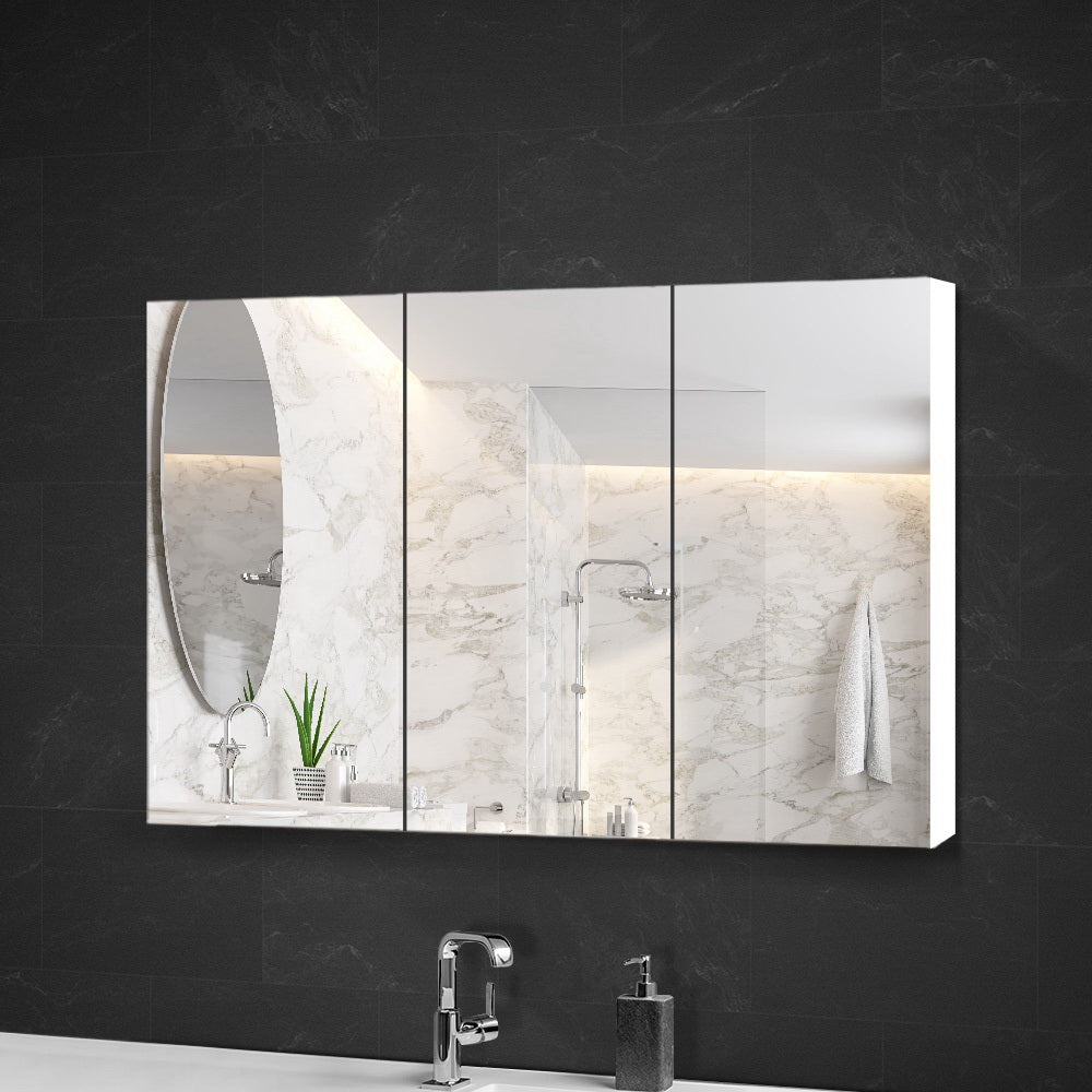 Cefito 1200x720mm Bathroom Mirror Cabinet White