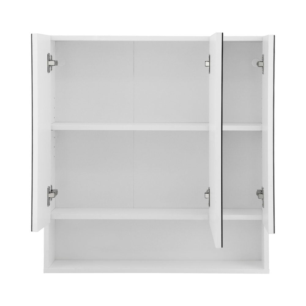 Cefito 700x750mm Wall Hung Bathroom Mirror Cabinet Adjustable Shelves White