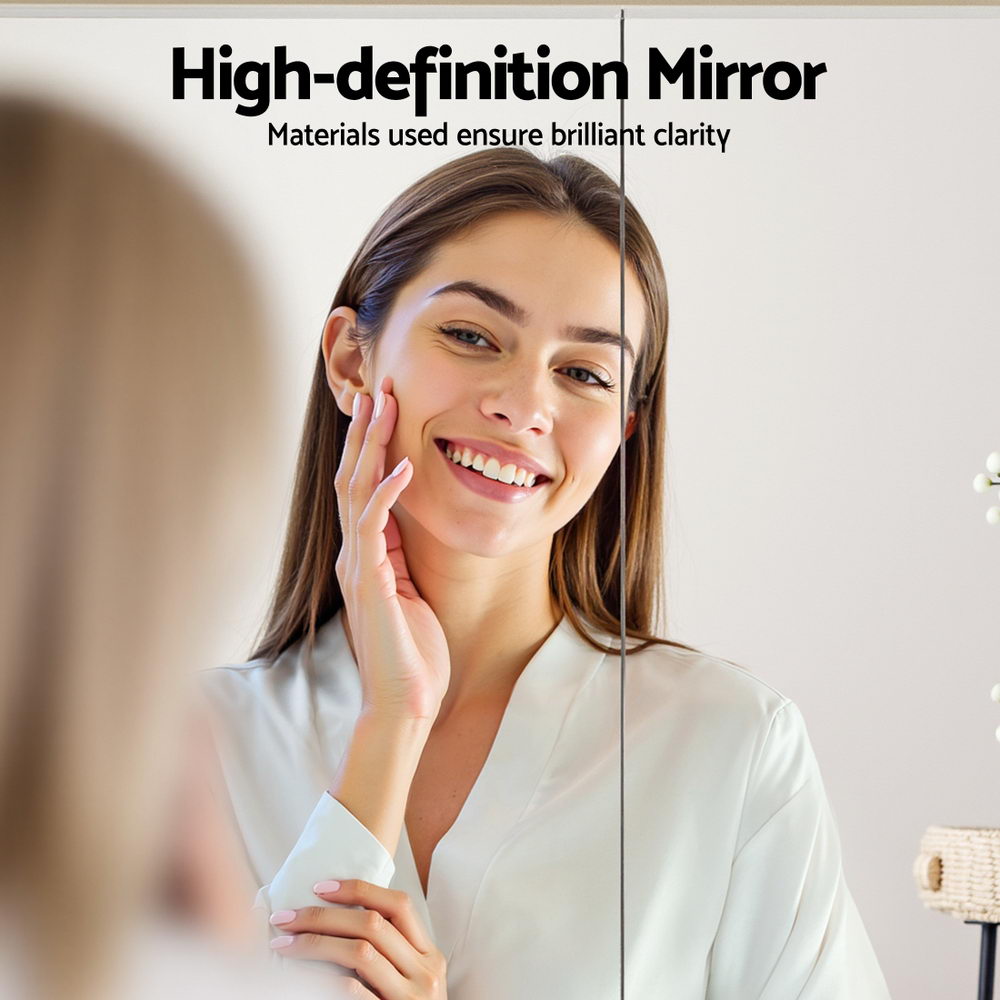 Cefito 900x750mm Wall Hung Mirror Cabinet Adjustable Shelves White