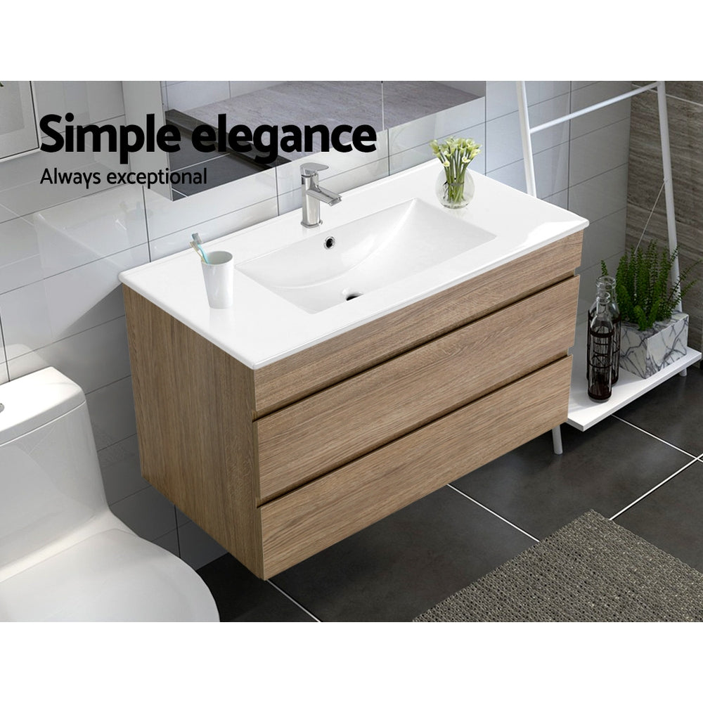 Cefito 915mm Vanity Unit Oak Basin