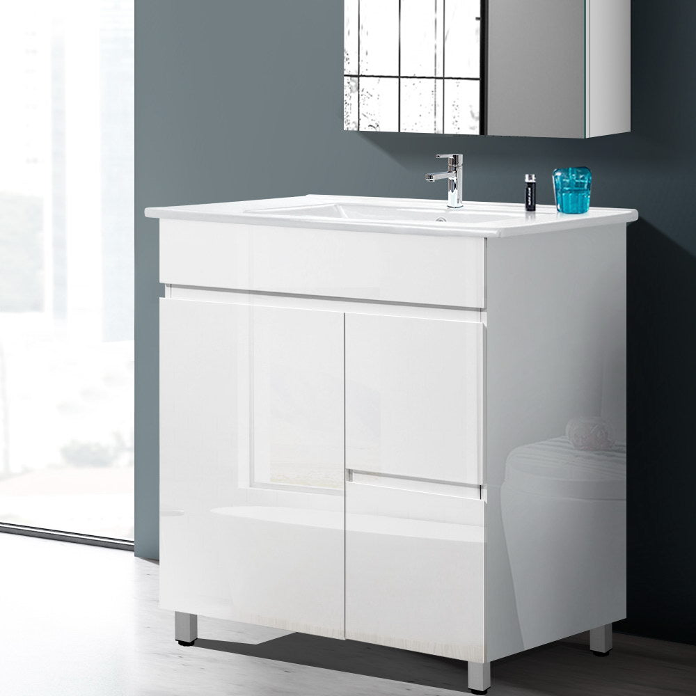 Cefito 765mm Freestanding Bathroom Vanity Unit High-Gloss Basin Cabinet