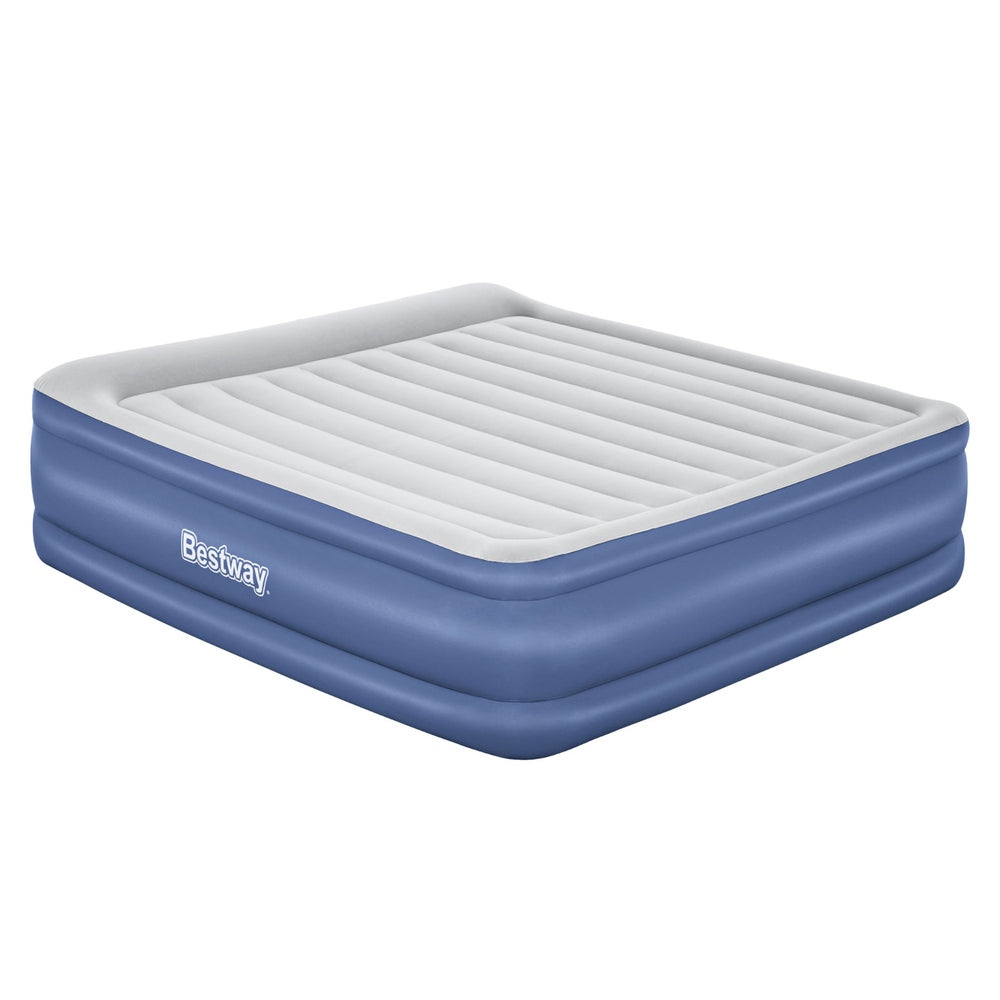 Comfort Quest King Air Mattress Inflatable Bed 56cm Blue