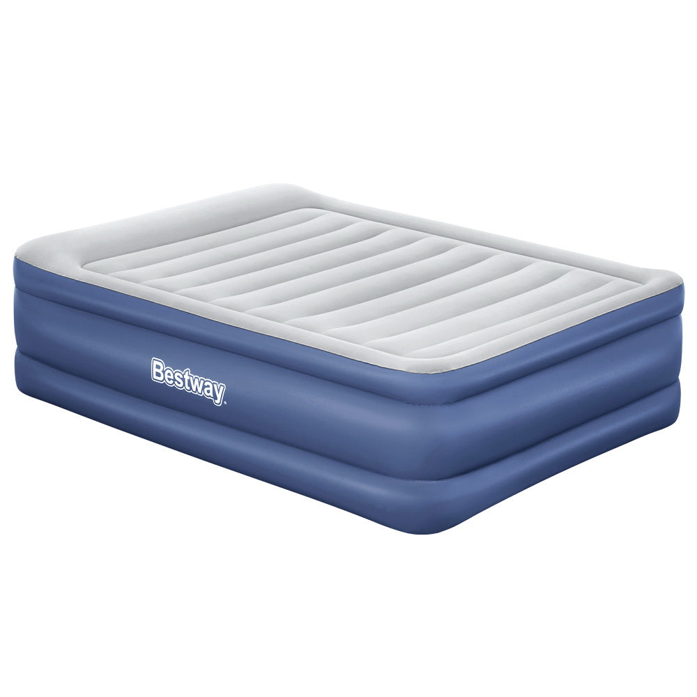 Comfort Quest Queen Air Mattress Inflatable Bed 61cm Blue
