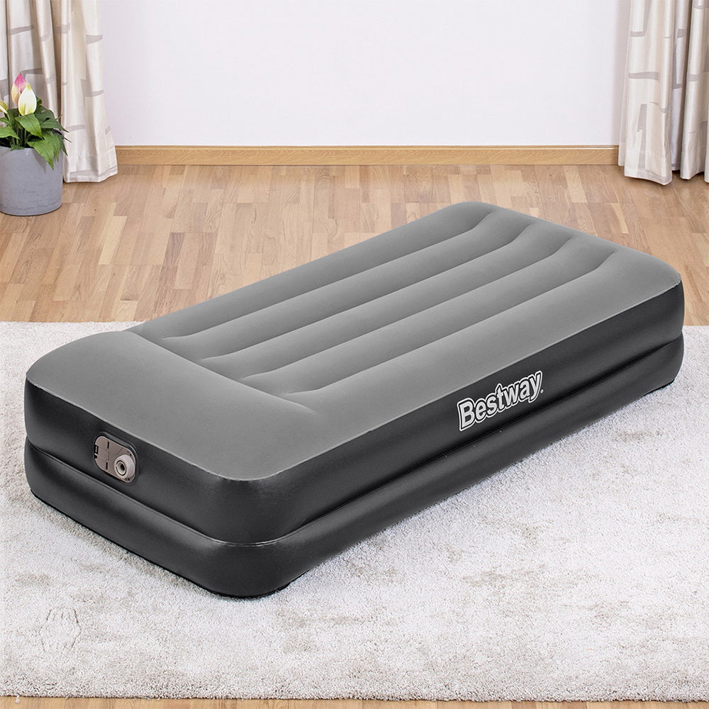 Comfort Quest Single Air Mattress 46cm Inflatable Bed Black