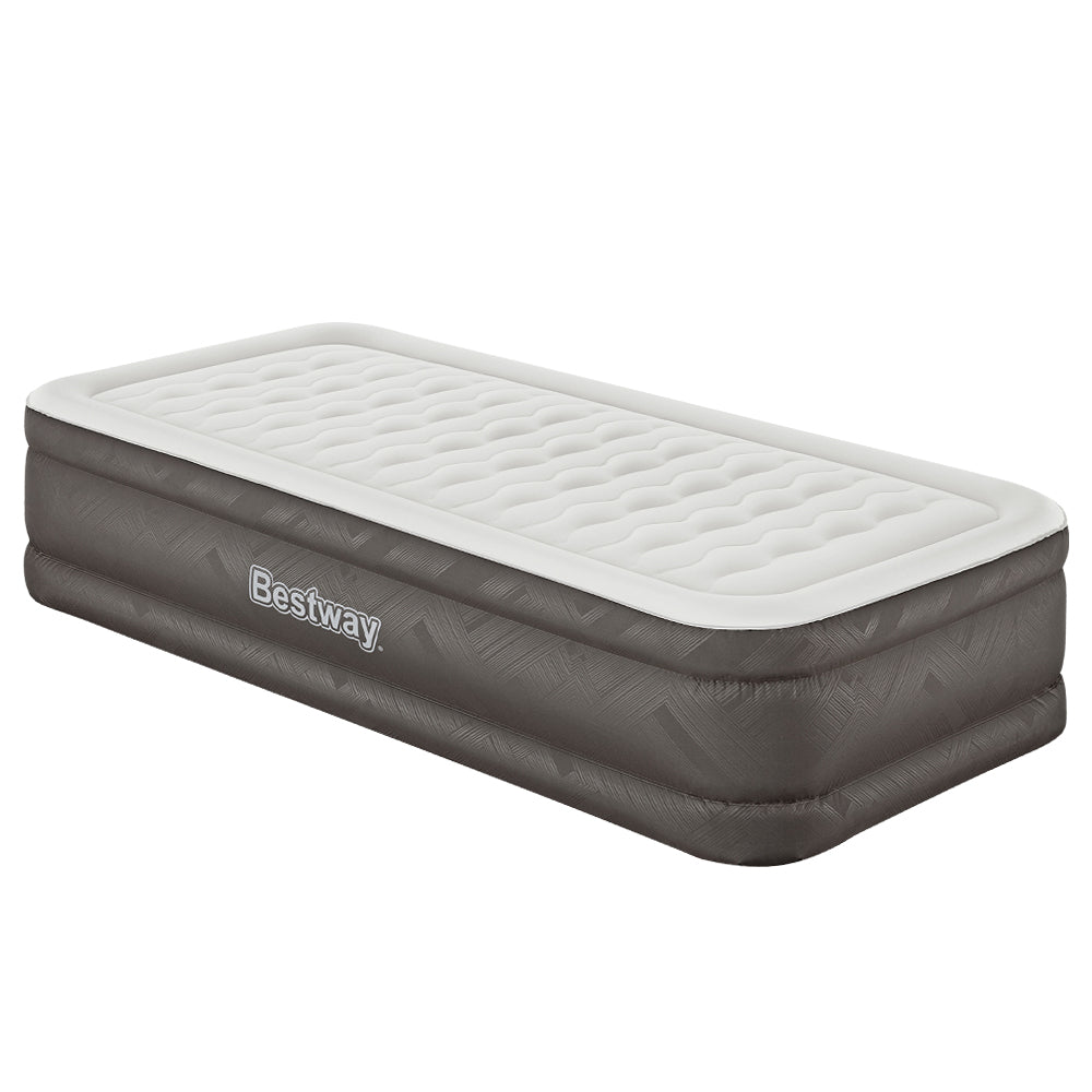 Comfort Quest Single Air Mattress Inflatable Bed 46cm Grey