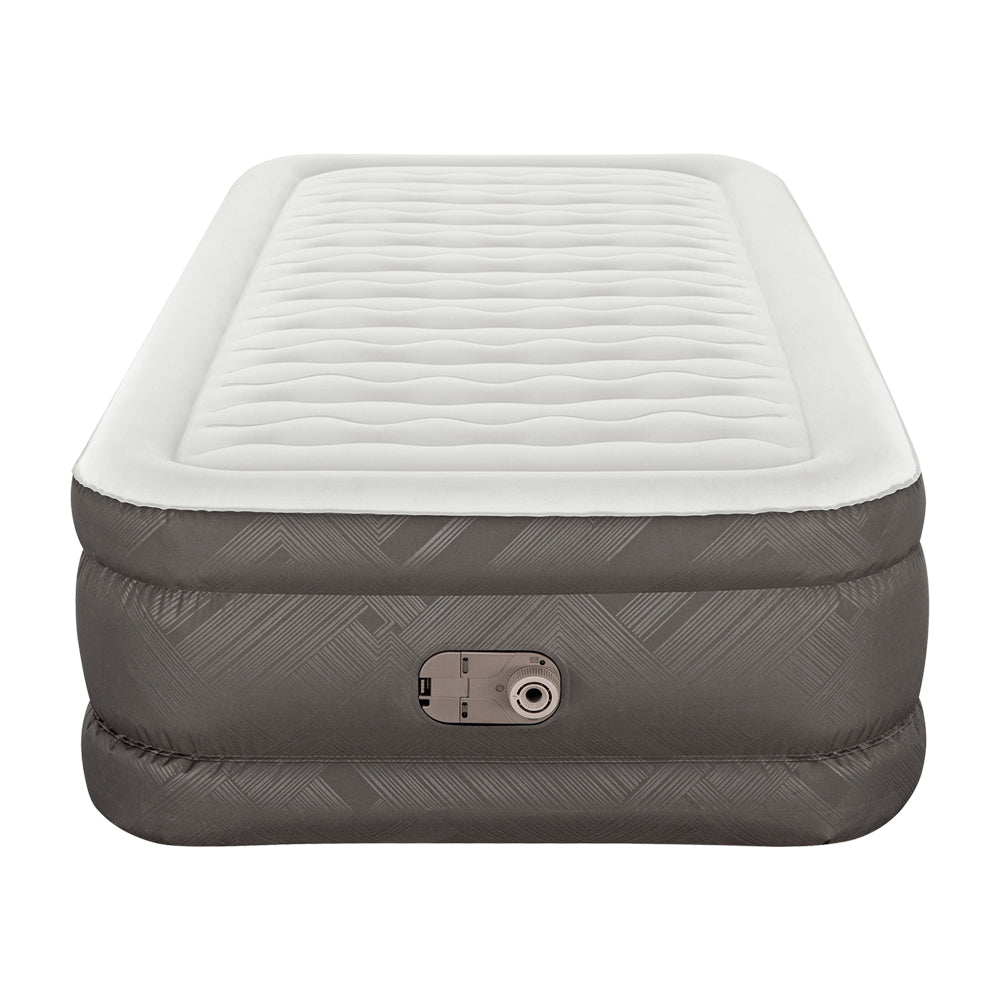 Comfort Quest Single Air Mattress Inflatable Bed 46cm Grey