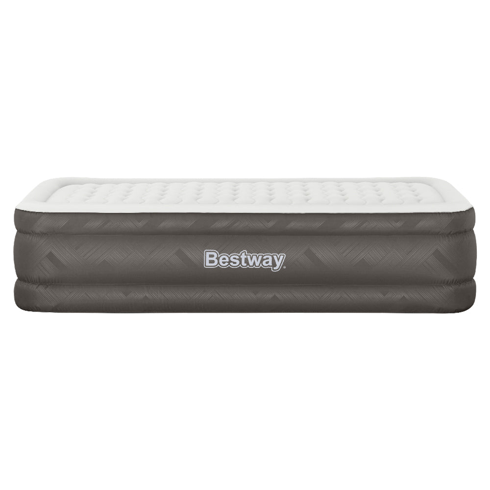 Comfort Quest Single Air Mattress Inflatable Bed 46cm Grey