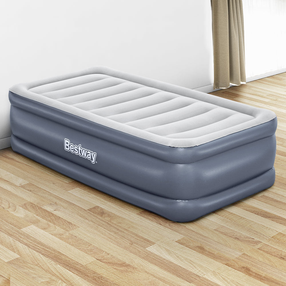 Bestway Single Air Mattress 51CM Inflatable Camping Bed Grey
