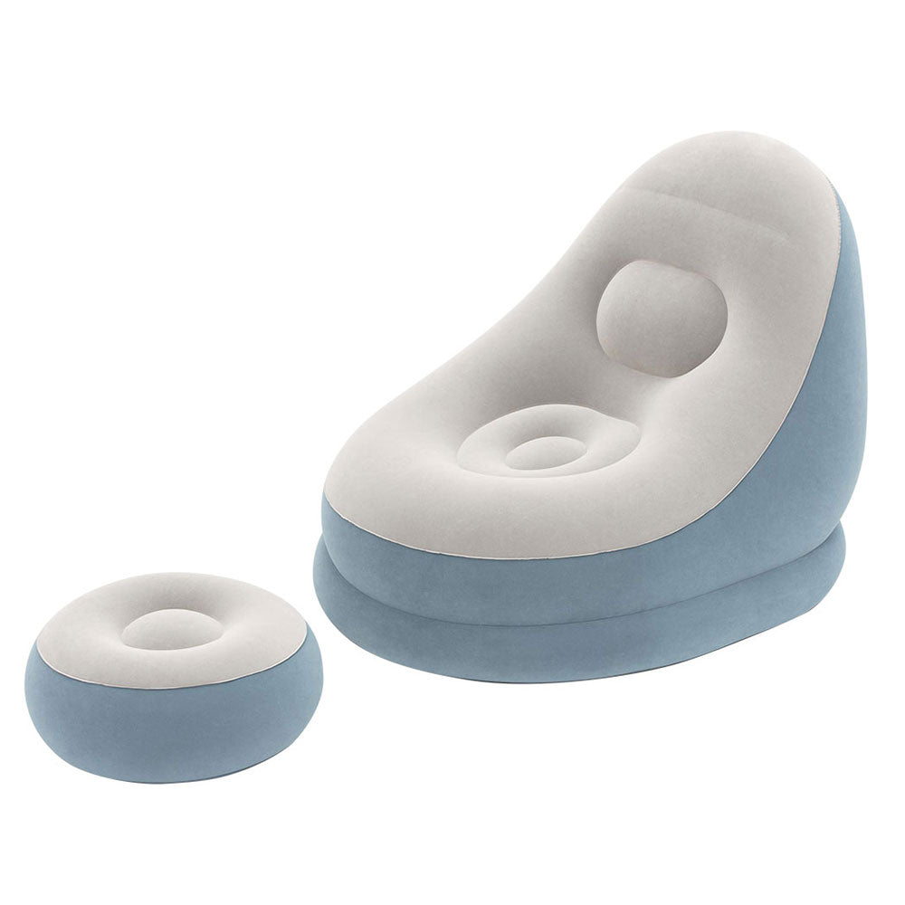 Bestway Inflatable Air Chair Lounge with Ottoman Purple/Blue