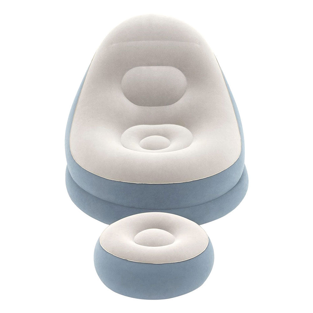 Bestway Inflatable Air Chair Lounge with Ottoman Purple/Blue