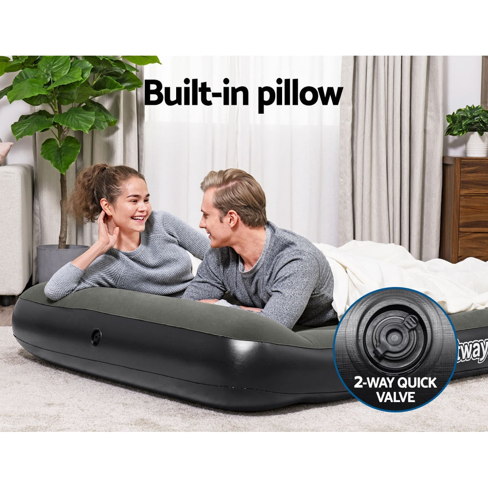 Bestway Double Air Mattress Inflatable Bed 30cm Grey