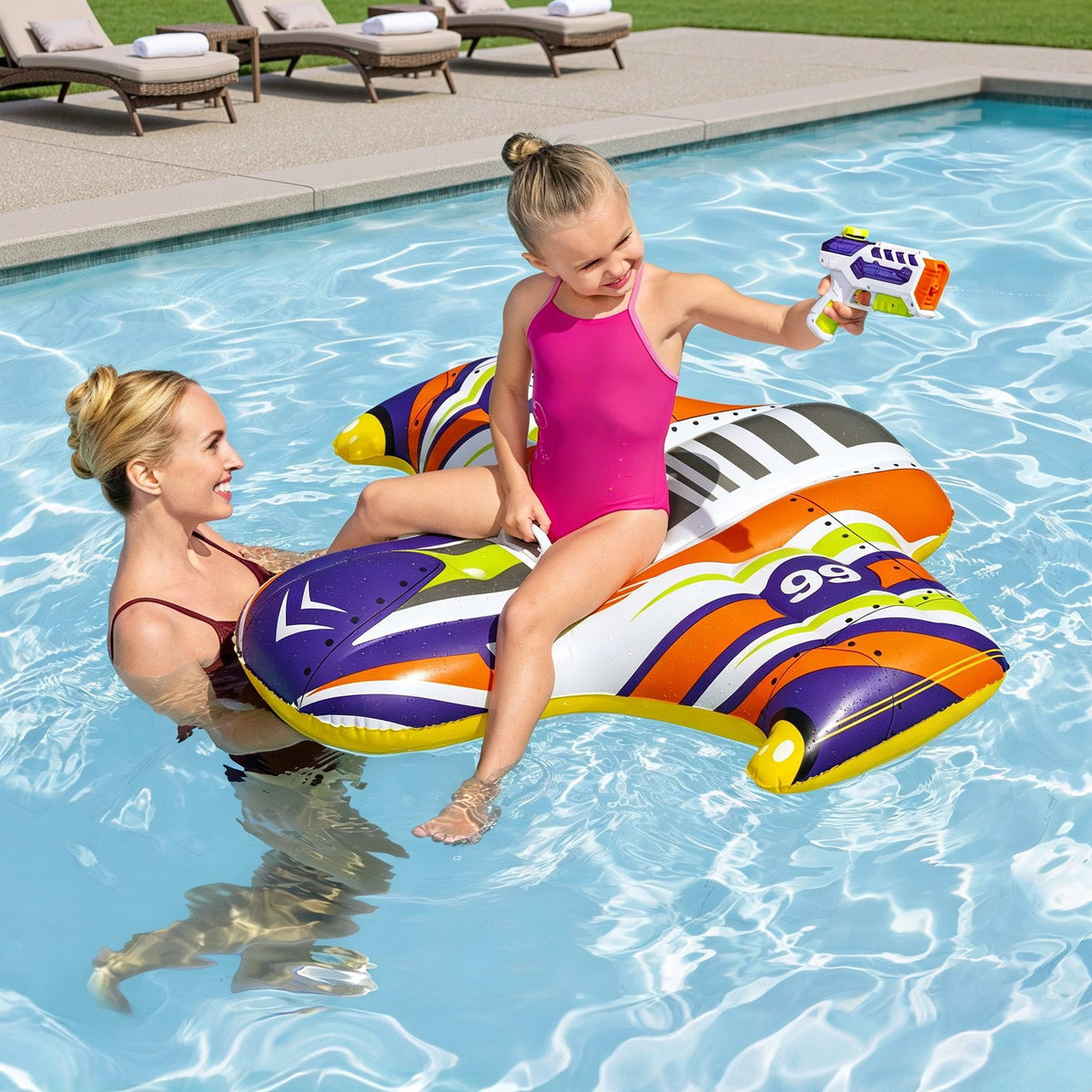 Bestway Spaceship Ride-On Pool Float Toy for Kids 45kg