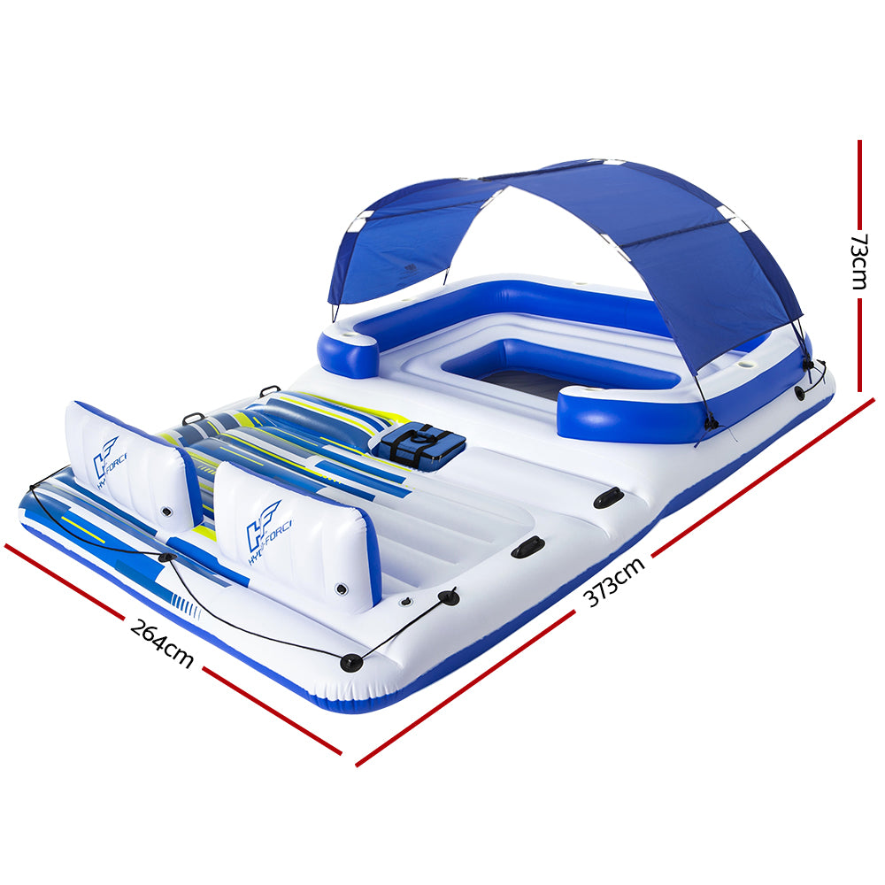Bestway 6-Person Inflatable Pool Lounge Float Island with Canopy