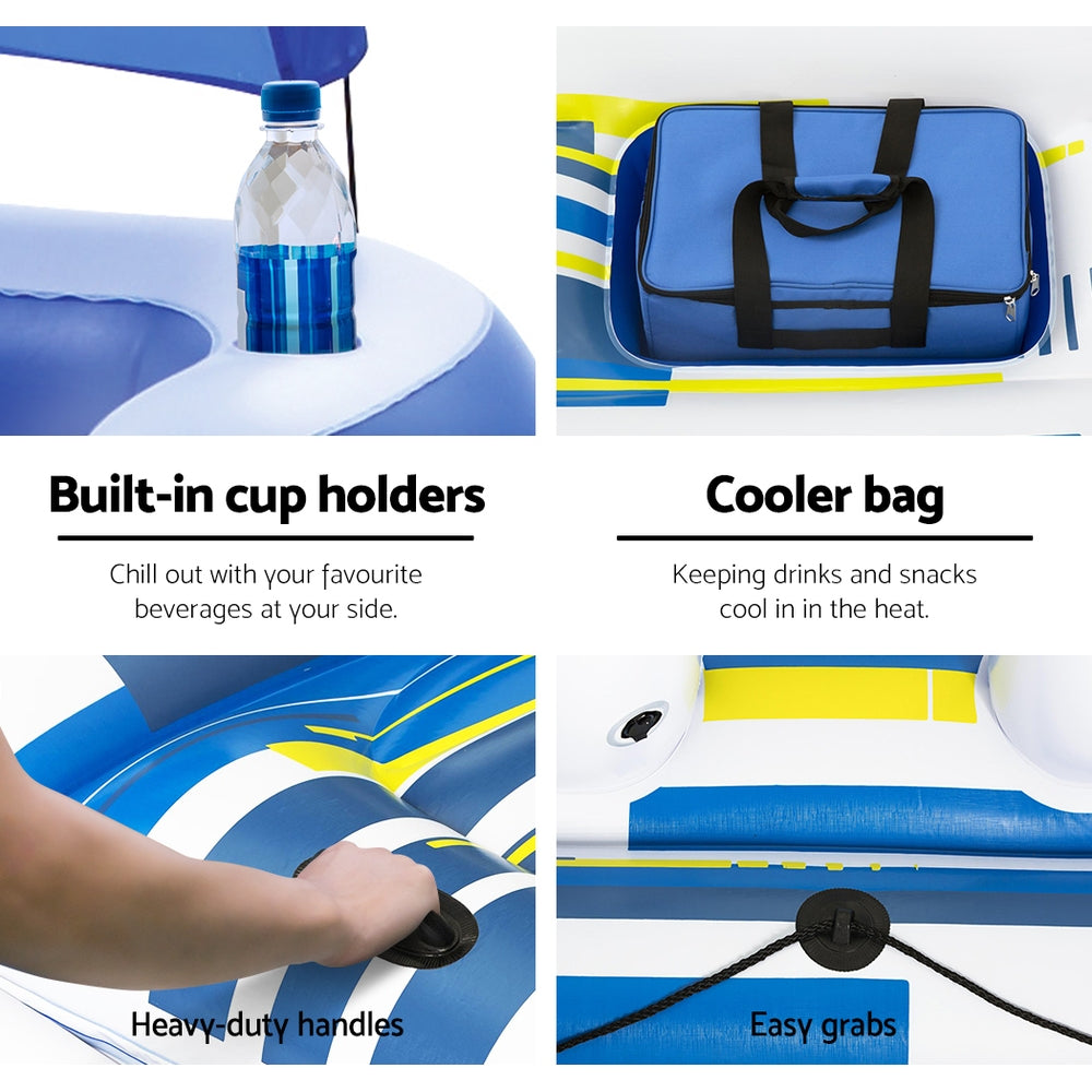 Bestway 6-Person Inflatable Pool Lounge Float Island with Canopy