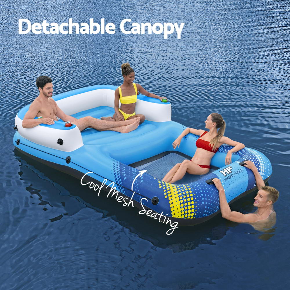 Sunny Lounge Inflatable Floating Island Lounger with Sunshade 3.05m x 1.86m
