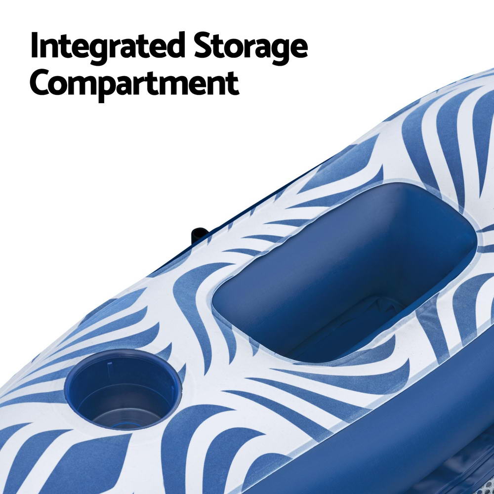 Sunny Lounge Inflatable Pool Float Lounger Sunshade Blue