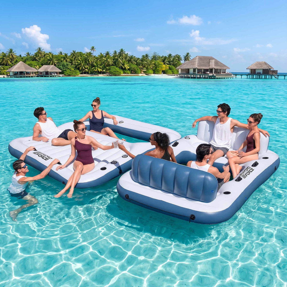 Bestway Inflatable Floating Island Pool Lounger 4.16Mx2.68M