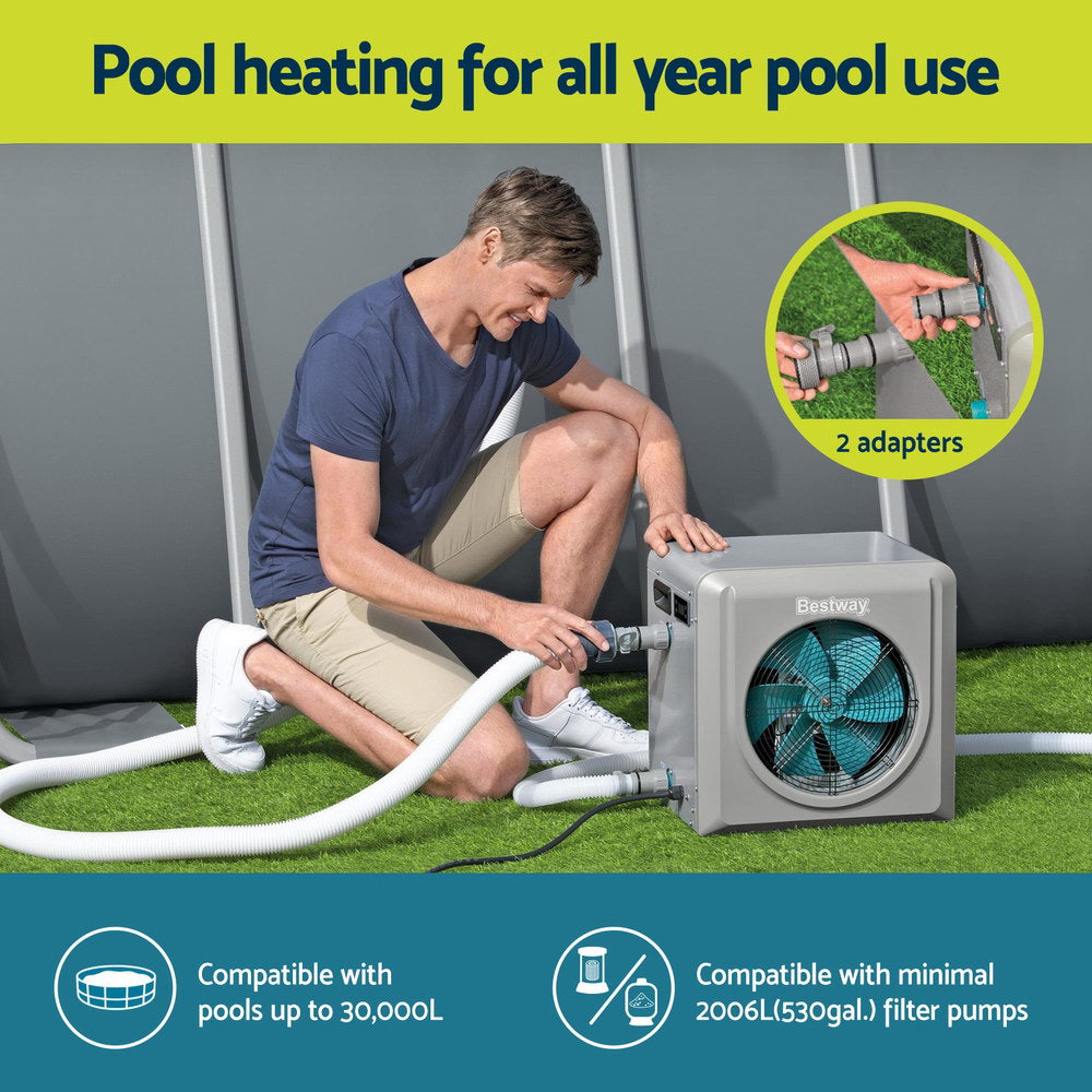 Bestway 4.4kW Pool Heater for 30,000L Pools Grey