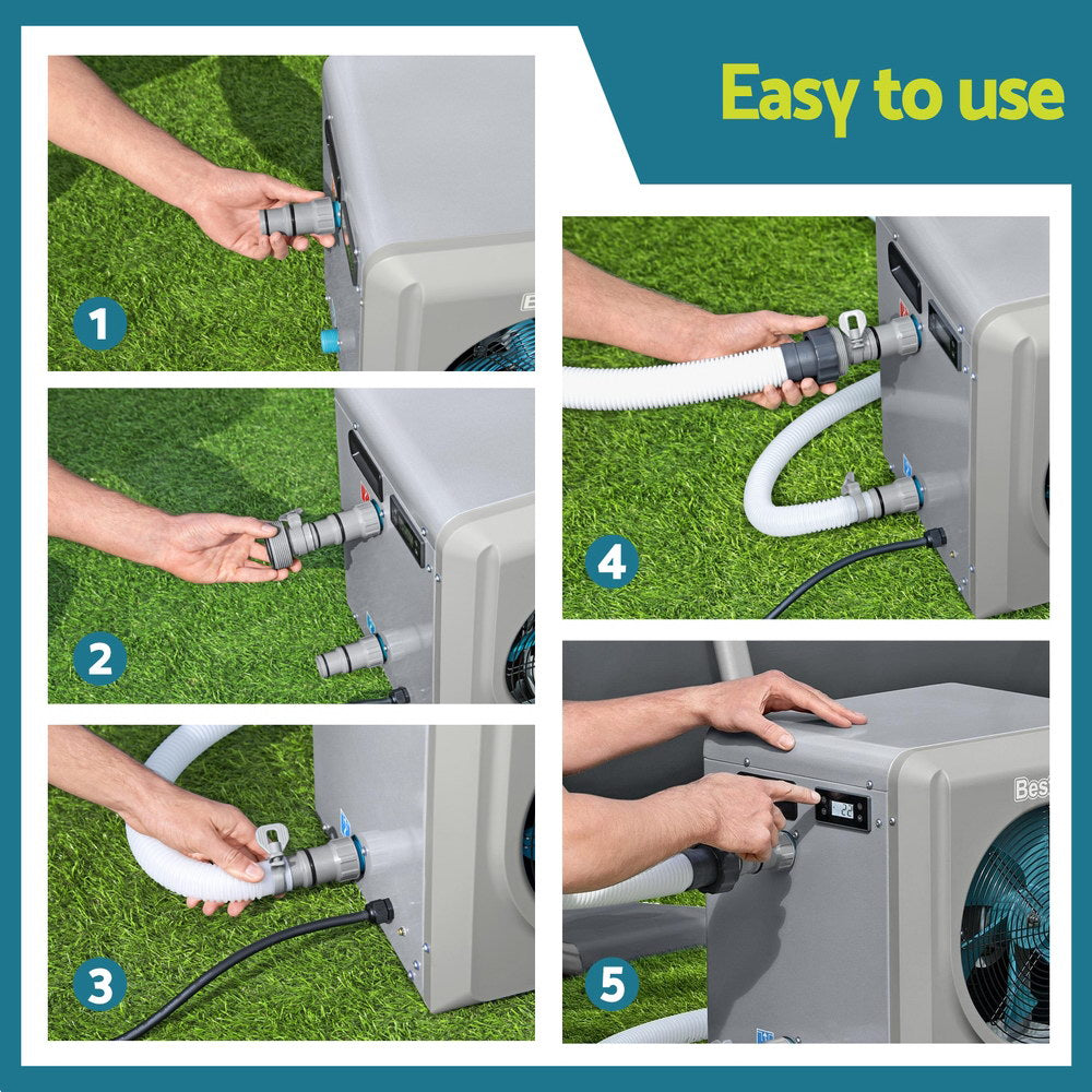Bestway 4.4kW Pool Heater for 30,000L Pools Grey