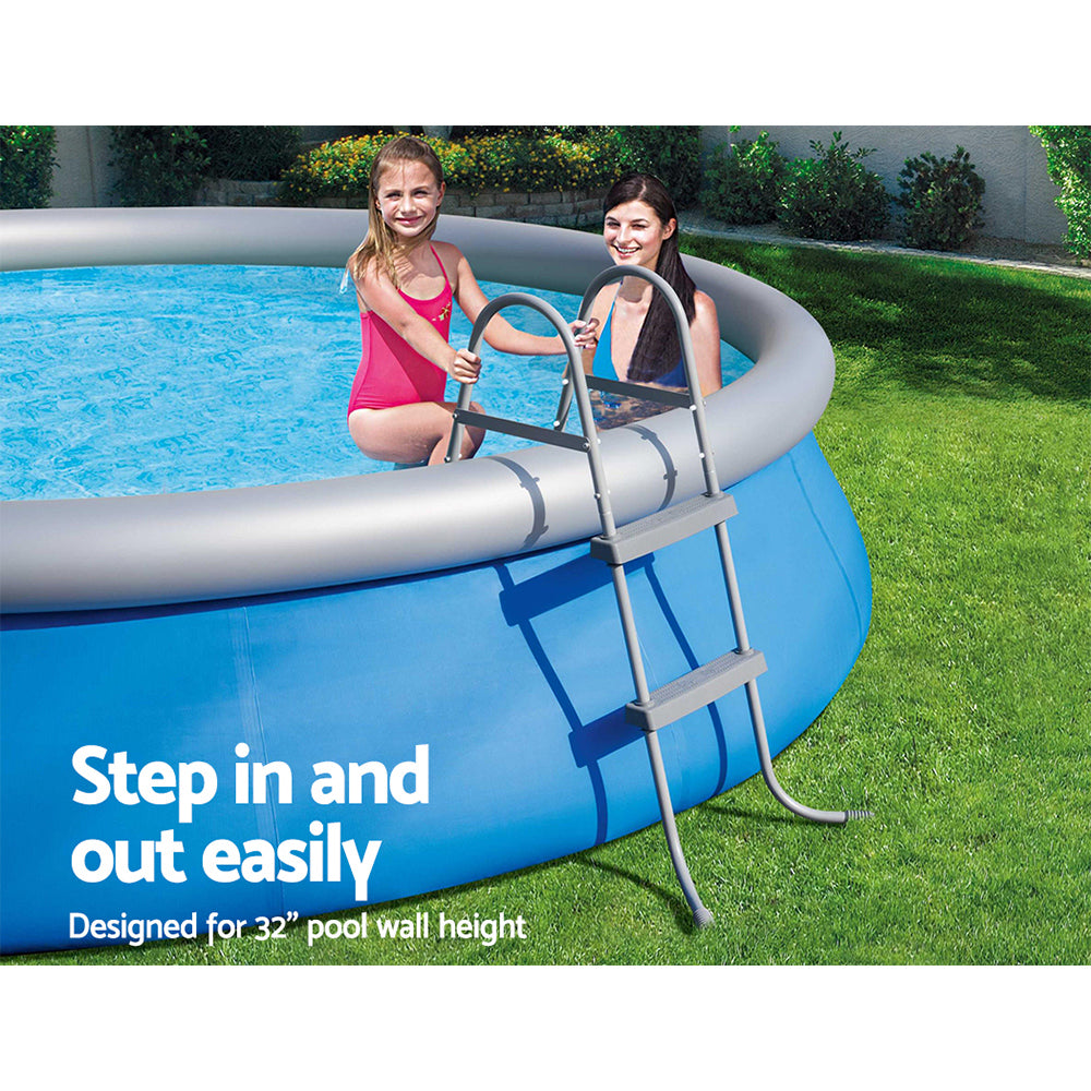 Bestway 84cm Pool Ladder 2-Step Removable Stairs Grey