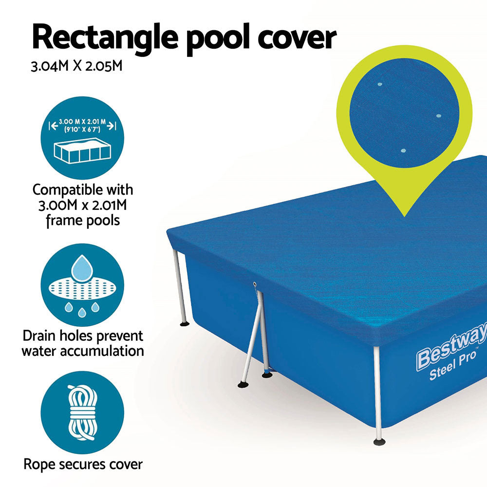 Bestway 3x2m Rectangle Pool Cover UV-Resistant PE Blanket