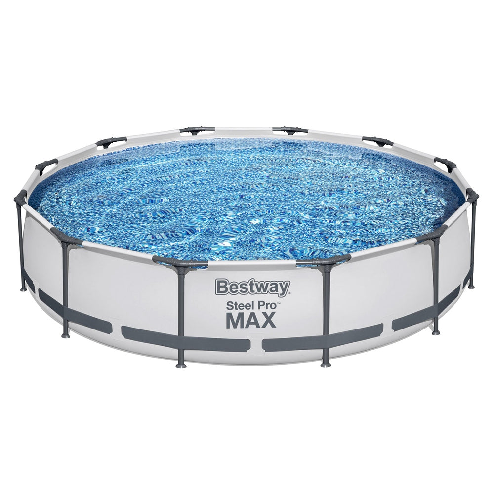 Bestway 366x76cm Round Steel Frame Pool with Filter Pump White