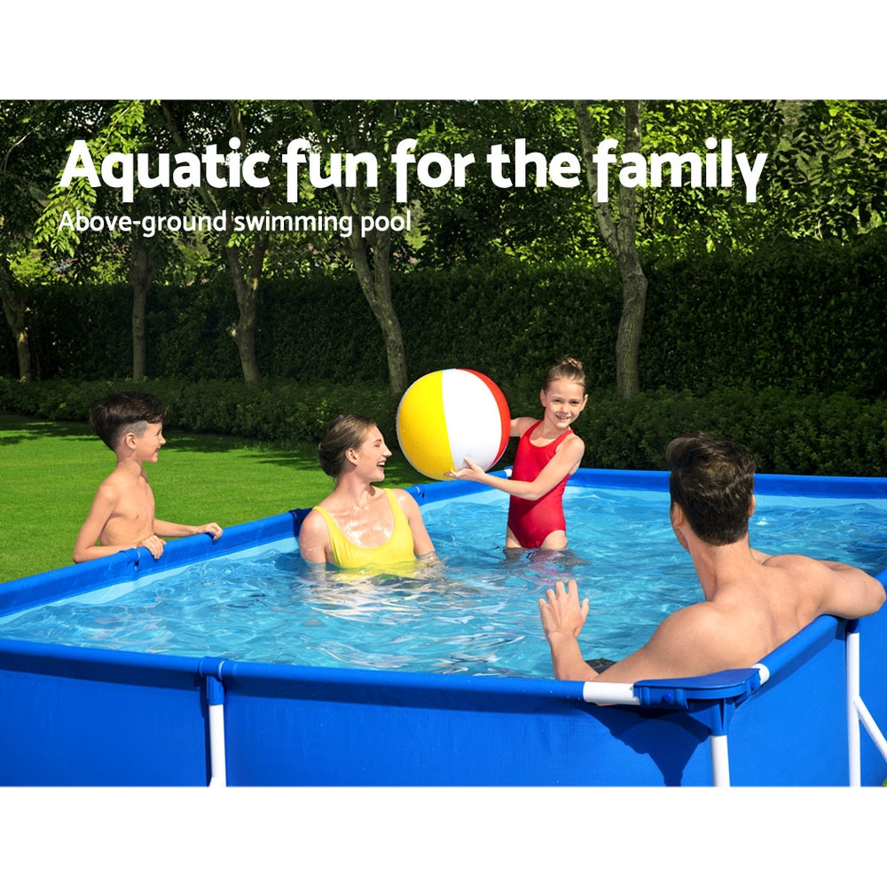 Bestway 400x211x81cm Steel Frame Above-Ground Pool 5700L Blue