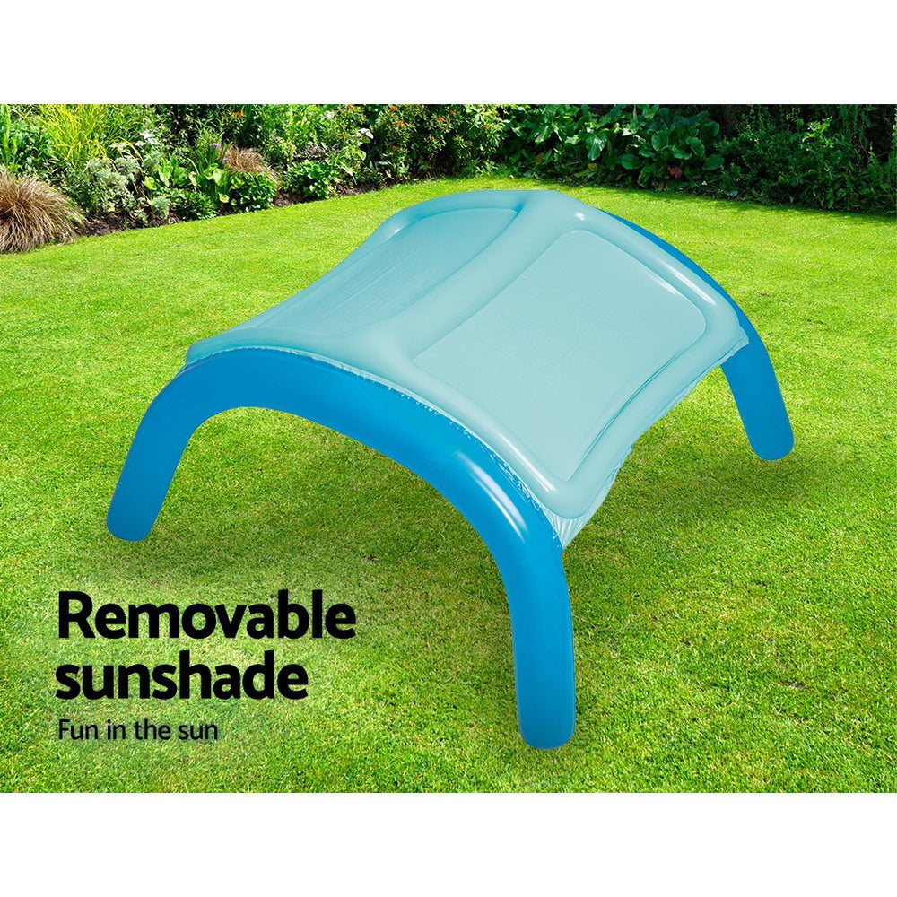 Bestway Kids Inflatable Pool 265L Canopy Play Marine Graphics